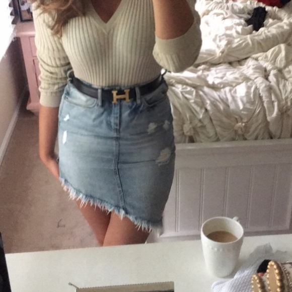 BlankNYC asymmetric denim skirt - Picture 2 of 5